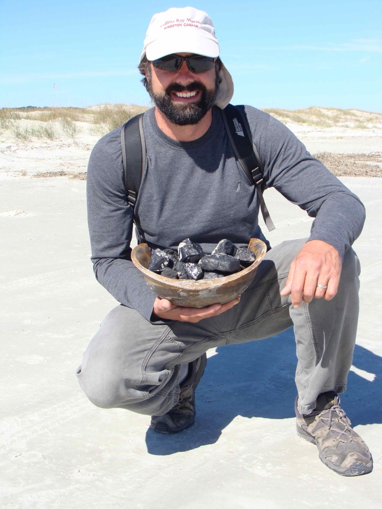 Phill and His Coal (collected in a horseshoe crab shell, or carapace, or whatever)