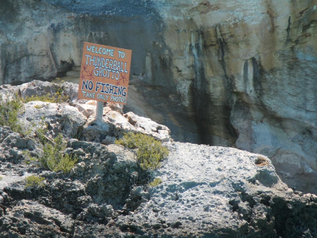 Sign Outside Grotto Entrance
