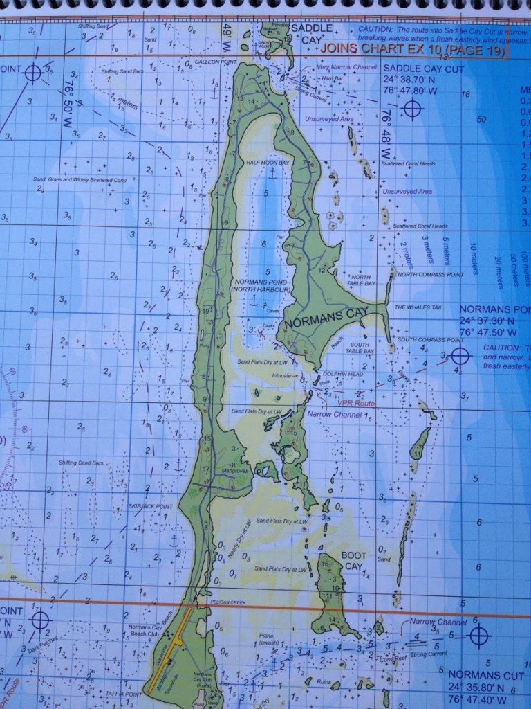 Chart of Norman's Cay