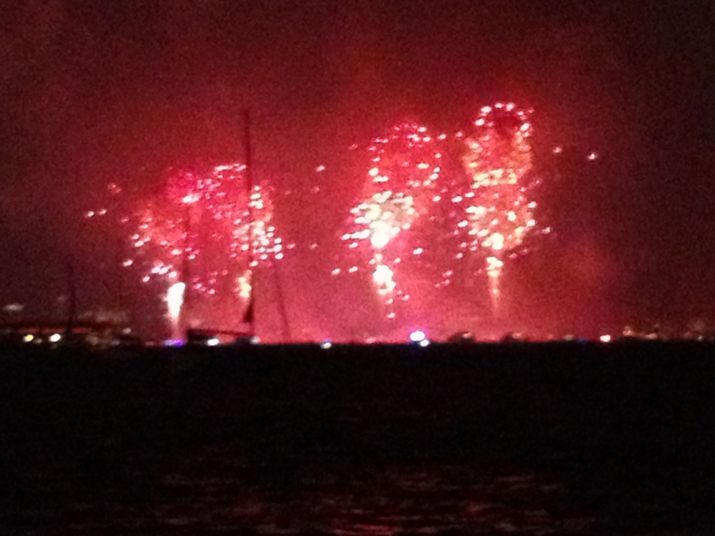 View of Independence Day Fireworks from W. 79th St Boat Basin
